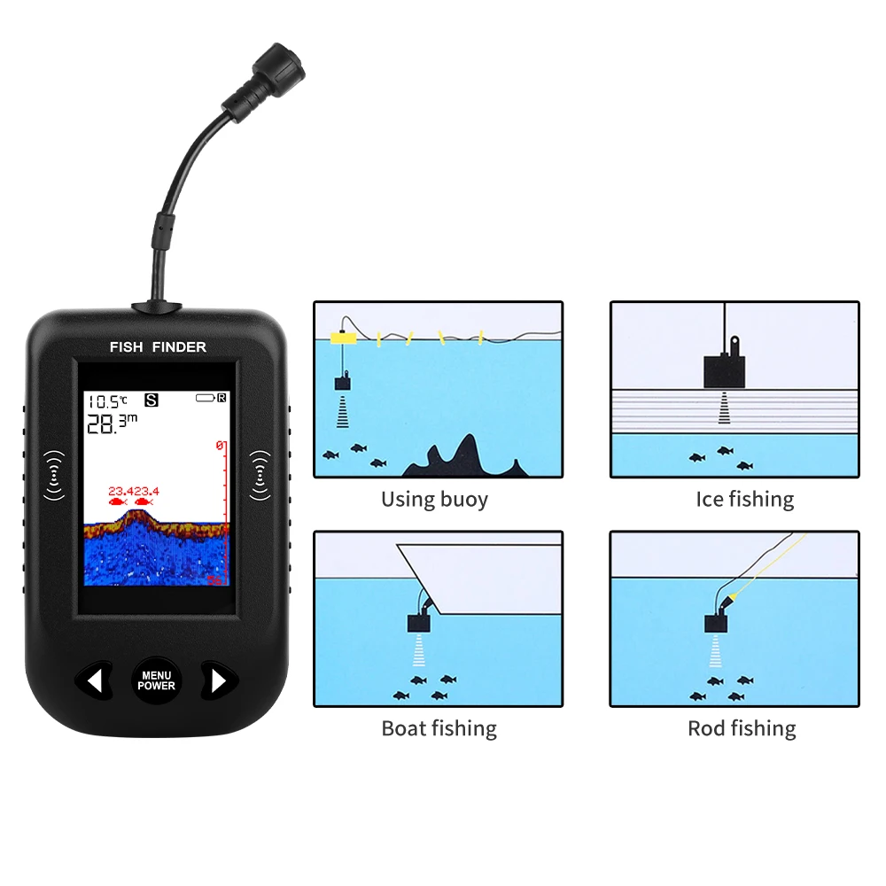 Allarme 100M Sonar portatile E - Fishing Depth Finder recensione e prezzo